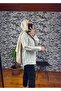 Striped Kimono with Button Detail on the Front, Standard Size. - 2