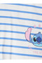Blue Crew Neck Lilo & Stitch Printed Girls' T-Shirt - 6