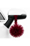 Vehicle Convoy Ornament Tulle Pompom Claret Red 1 Piece - 3