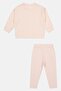 Toddlers Girl 2 Pieces Textured Pyjama Top And Bottom Set, Light Peach - 3