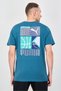 Men Sportswear Fit Short Sleeve Outdoor T-Shirt, Blue - 3
