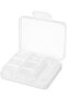 Pillbox – Portable Storage Box – Medicine Organizer – Snap-on – Safety Closure – 7-Day Pillbox – White