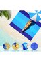 Waterproof and sandproof beach mat, 79 inches x 83 inches, quick-drying and lightweight, for 2-6 adults, with pegs, Travel, camping, hiking - 2