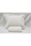 Milano Stone Wash Bearded Ultrasonic Ruffled Double Bedspread Cream - 3