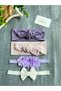 Baby Girl Purple Bandana Buckle Set - 3