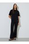 Black Badge Detail T-Shirt and Flared Leggings Co-Ords - 3