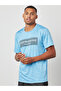 Just Running Texture Print Activewear Slim Fit T-shirt