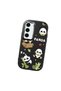 Samsung Galaxy S23 Compatible Case Camera Protector Black Silicone Couple Phone Case Panda Pattern - 3