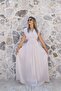 Stone Double Breasted Collar Pleated Evening Dress