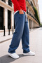 Men's Elastic Waist Baggy Jeans - 2