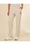 Senior Girls Beige Graphic Straight-Leg Jogger Trousers
