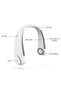 Bladeless Neck Fan: Cool White, 350g Lightweight, 360° Airflow - Low Noise, 1200 mAh Rechargeable Battery, Skin-Friendly Silicone Personal Fan for Outdoor Travel, Sports, Indoor Cooking, Home Use - 6