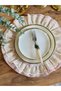 2 Pieces of Red Striped Scalloped American Placemats - 3