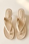 Talya Beige (3 cm Heeled) Short Heeled Daily Use Slippers - 4