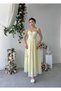 Women's Sari Strap Plaid Poplin Sweetheart Neck Buttoned Maxi Dress with Tie Detail - 6