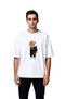 Men's Oversize T-Shirt Cute Bear Graphic Print Headphone Design Relaxed Fit Casual Wear Modern