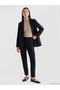 Vizyon New Season Black Slim Fit Women's Ribbed Trousers