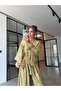Patterned Kimono Pants Suit - 5