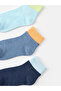 Esvab • Modern & Distinctive Color-Blocked Men's Booties Socks 3-Pack - 2