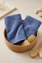 La Notte Flora Queen Velvet Hand Towel Indigo 50X90 cm - 2