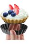 6-piece metal cake mold set, easy to clean, suitable for fondant cookies, black. - 3