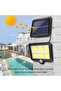 Set of 2 Outdoor Solar Lights - 56 LEDs with Motion Sensor - Waterproof - 120° Beam Angle - Solar Wall Light for Garden with 5m Cable - 2