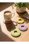 Donut Design Coasters Set of 4 |   Decorative Table Accessory – 9 Cm, 4 mm 3D Printed Decorative Coaster - 2