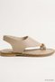 Flip Flop Sandals with Gold Buckle Detail 100 Mink - 2