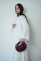Women's Hijab Jacket with Front Buttons and Double Pocket Detail - 3
