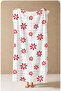 Red Blue Dotted White Patterned 70X150 Beach Towel - Digital Printed Fade-Resistant Bath Towel - 5