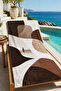 Modern Coffee Cream Organic Abstract Patterned 70X150 Beach Towel - Digital Printed Fade-Resistant Bath Towel - 5
