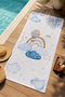 Fairy Tale Mushroom House Forest and Fairy Friends Patterned 70X150 Beach Towel - Digital Printed Bath Towel - 2