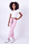 Girls' Double Pocket Elastic Cuffed Straight Jogger Sweatpants