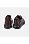 Men's Brown Lace-Up Thick Sole Leather Sneaker - 5