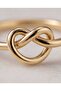Love Knot (Heart Knot) Minimal Gold Ring - 4