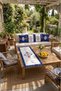 Blue Bird Patterned Luxury Rashel Velvet 5-Piece Garden and Home Decoration Set (4 Pillow Covers + 1 Runner)
