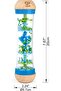 Small Wooden Music Toy That Shakes and Makes a Rustling Sound, a Music Toy That Makes Rain Sounds When Shaken, Color Blue. - 2