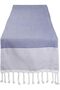 Bordered Dobby Woven Table Runner, 15x108, Gray