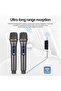 Wireless Microphone, Bluetooth Karaoke Microphone, UHF Dual Cordless Metal Dynamic Mic Syst - 4