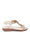 Women's White Ankle Strap Stylish Sandals with Padded Sole B106 Z - 3