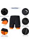 Men 2 in 1 Running Shorts Quick Drying Breathable Active Training Exercise Jogging Marathon Cy - 3