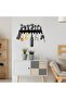 Black wall-mounted key hook with 10 hooks, suitable for hanging keys in bedrooms, offices, homes, and other places. - 5
