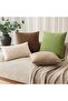 Pack of 2 Soft Textured Throw Decorative Pillow Covers Square Accent Solid Cushion Cover - 6