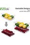 Refrigerator Organizer with Lids, Stackable Fruit Storage Containers, Vegetable Strainers Box - 3
