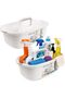 2-Pack Large Cleaning Caddy with Handle - Multipurpose Plastic Supply Organizer Bucket, Port