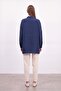 Basic Oversize Shirt Navy Blue 10754 - 2