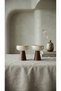 Set of 2 Porcelain Bowls with Wooden Base, Date and Turkish Delight Serving Stand