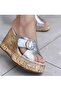 2155 10cm Wedge Heeled Women's Leather Slippers