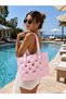 Women's Quilted Pattern Eva Material Water Resistant Large Tote Bag with Decorative Accessories