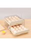 2 Layer Egg Holder for Refrigerator, 32 Eggs Drawer Organizer with Handle, Stackable Clear Tra - 5